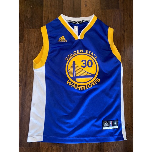 Kids Golden State Warriors Curry 30 Adidas Jersey Medium NBA Basketball *See Pic - Picture 1 of 8